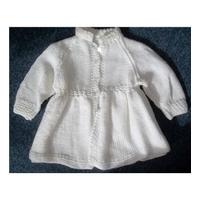 hand knitted 3 6 months white matinee jacket