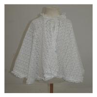 Harrods Vintage Orlon/Nylon Snow White Crocheted Cape With Lining - 12\