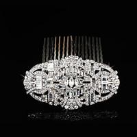 hairpin silver comb for women rhinestone crystals wedding hair accesso ...