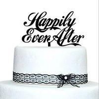 Happily Ever After Wedding Cake Topper (More Colors)