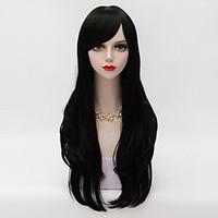 Harajuku Lolita Long Layered Curly Hair With Side Bang Black Heat-resistant Synthetic Vogue Party Wig