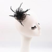 Handmade Sinamay Feather Flower Brooch Fascinators Clip Headpiece (more colors)