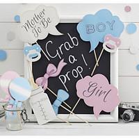 Hard Card Paper Wedding Decorations-10Piece/Set Unique Baby Shower Photo Booth Props Party
