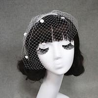 Handmade Wedding Veil One-tier Blusher Veils/Veils for Short Hair/Birdcage Veils Cut Edge