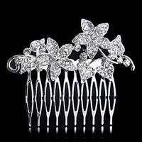 Hairpin Silver Comb for Women Rhinestone Crystals Wedding Hair Accessories Party Wedding Bridal Jewelry