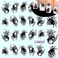 halloween style spider water transfer nail art stickers