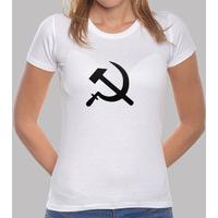 hammer sickle shirt and white girl