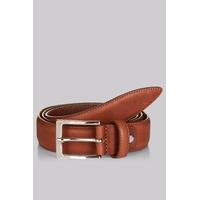 hardy amies tan real leather belt