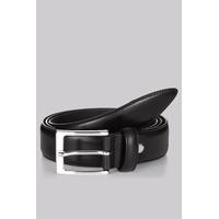 Hardy Amies Black Real Leather Belt