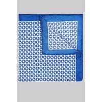 Hardy Amies Cobalt Geo Silk Pocket Square