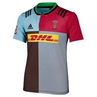 harlequins home short sleeve shirt 201516 kids dk brown