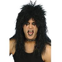 Hard Rocker Black Wig One Size