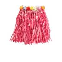 hawaiian grass skirt pink