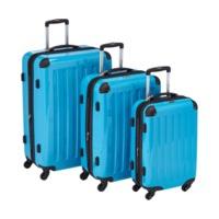 Hauptstadtkoffer 4-Wheel Hard Shell Trolley Set 3-Piece 55/63/75cm cyan blue