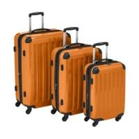 Hauptstadtkoffer 4-Wheel Hard Shell Trolley Set 3-Piece 55/63/75cm orange TSA