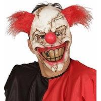 half face mask killer clown with hair carnival halloween party costume ...