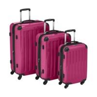 Hauptstadtkoffer 4-Wheel Hard Shell Trolley Set 3-Piece 55/63/75cm magenta TSA