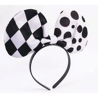 Harlequin Clown Bow Tie Headband