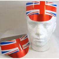 hat card with peak union jack 25s