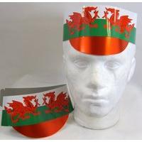 Hat Card Flag With Peak Wales 25\'s