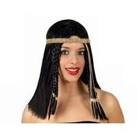Hair Wig Egyptian Lady Black - Gold Acce