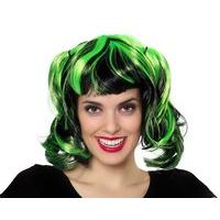 Hair Wig Green Pigtails