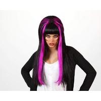 Hair Wig Spider On Black & Purple Long