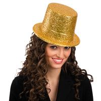 hat top glitter plastic 13cm gold