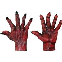 Hands Latex Evil Red Pair