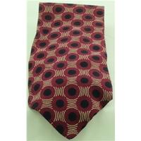 Harrods burgundy and black retro spotted tie