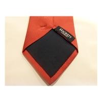Hacket Silk Tie Red With Herringbone Design