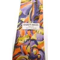 Hardy Amies Multicoloured Abstract Patterned Luxury Designer Silk Tie