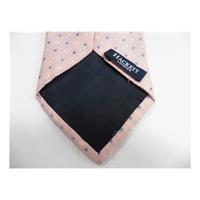 hackett designer silk tie pale pink with tiny blue cream spots