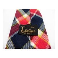 Haute Couture Pure New Wool Tie Red & Blue Check