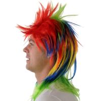 Hair Wig Punk Rainbow/tinsel