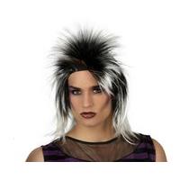 Hair Wig Black & White Rock Man