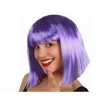 Hair Wig Purple Lady Middle Length