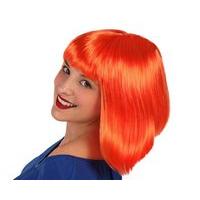 hair wig orange lady middle length