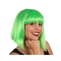 Hair Wig Green Lady Middle Length