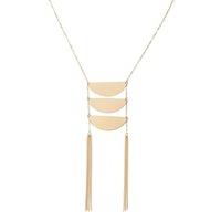 half moon longline necklace