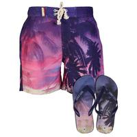 Hamburg Swim Shorts with Flip Flops Set - Tokyo Laundry