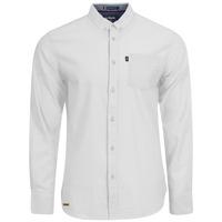 Hartford Cotton Twill Long Sleeve Shirt in Optic White  Le Shark