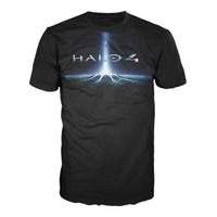 Halo 4 Cover Logo Black T-shirt (drop Ship) (small)