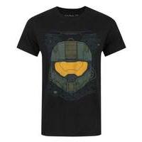 Halo 5 - Master Chief Hud Helmet Black T-shirt - Size L