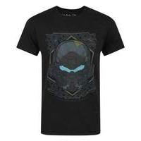 Halo 5 - Locke Hud Helmet Black T-shirt - Size M