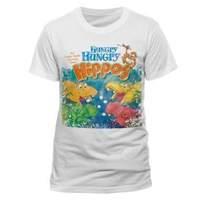 hasbro hungry hungry hippos t shirt white small