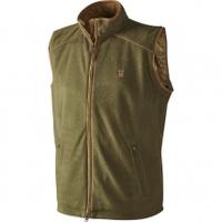 Harkila Sandhem Fleece Waistcoat, Olive Green Melange, Large