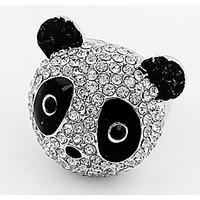 Han Edition Of Fashion And Lovely Bright Drill The Panda Ring