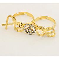 Han Edition Gold Ring Double Loop Set Auger Love Ring