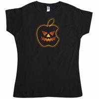 Halloween Pumpkin Logo Womens T Shirt